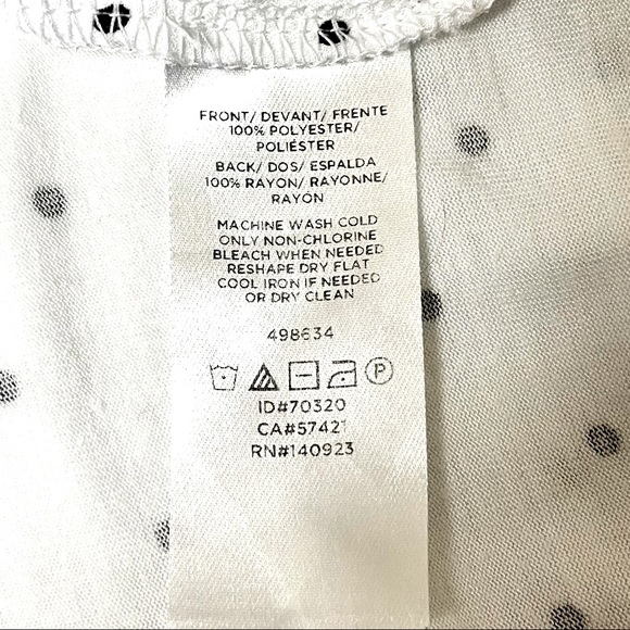 LOFT sleeveless blouse, white with black polka dots (S) - Picture 3 of 4